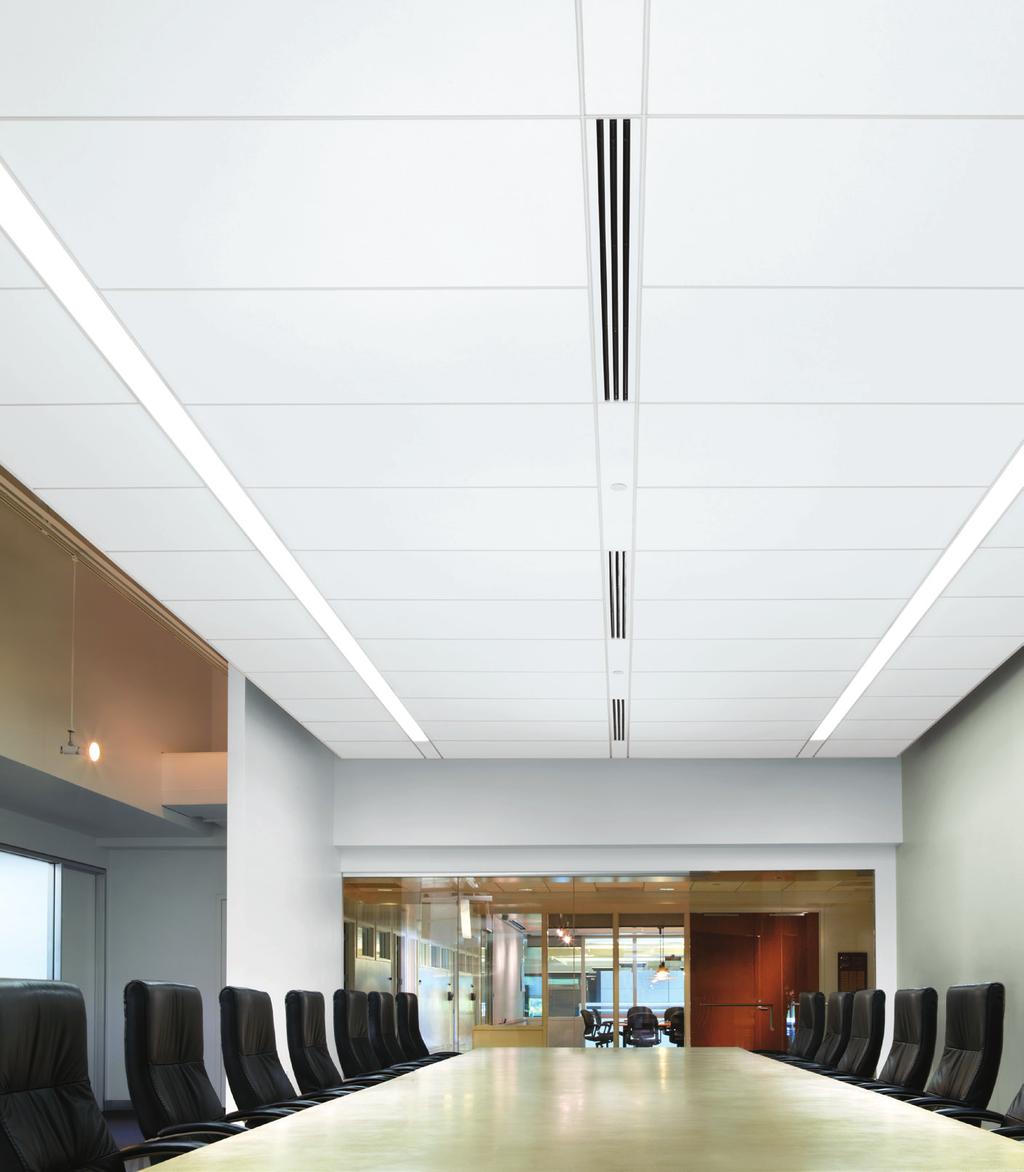range of compatible fixtures from our partner companies have been prequalified for fit and finish. he result a clean, monolithic look using standard ceiling panels and suspension systems.
