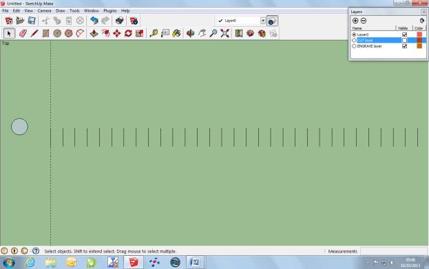 Working with Sketchup(4) (Written for PC, MACs may use different keystrokes Advanced Cutting and Engraving If you wish to mark your material with lines (eg.