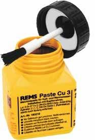 REMS Lot Cu 3 Soft solder Sn97Cu3, ISO 9453:2014 Soft soldering of copper tubes with copper, red copper cast and brass fi ttings for cold and hot water installation, heating installation 110 C (230