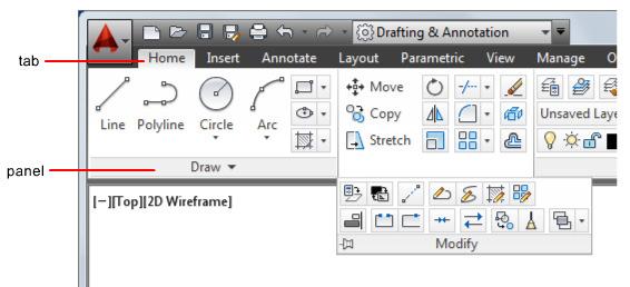 Application Menu The application menu is used to open, plot, save, and export drawings, among other things. The left pane of the Application menu displays the different commands.