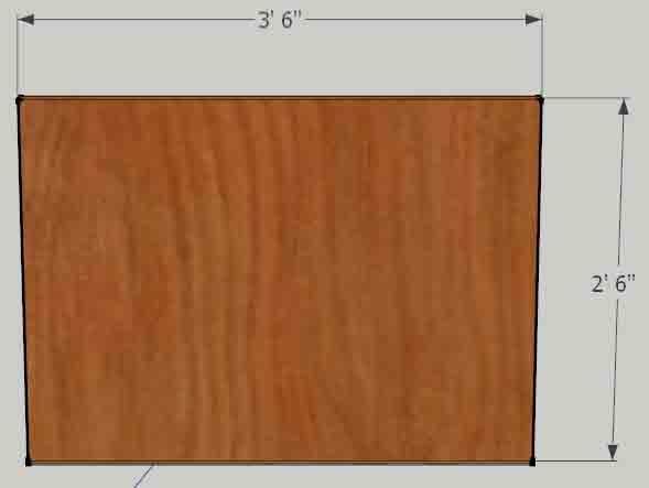rectangular 15mm thick board should
