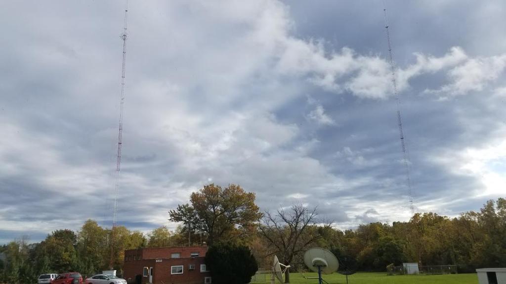 WWFD-AM, Frederick MD - 4,300 watts daytime, non-directional - 460 watts nighttime, directional (DA) - Tower #1 (left) is DA reference - Tower #2 (right)
