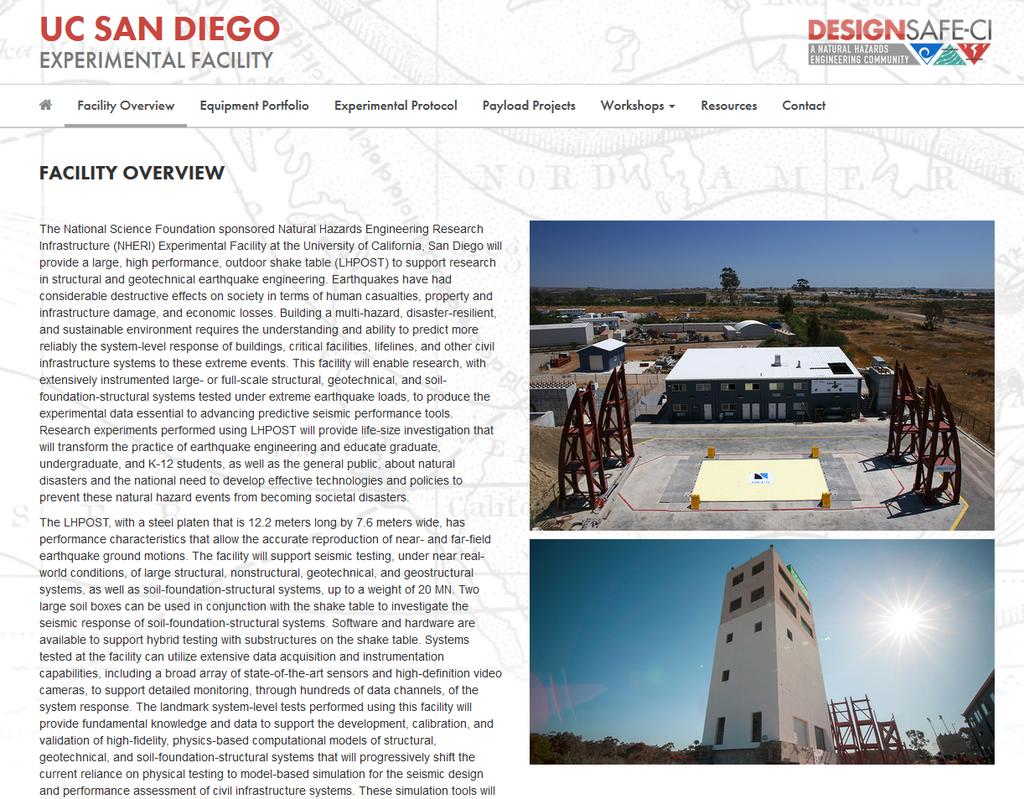 NHERI@UCSD Websites http://ucsd.designsafe-ci.