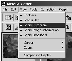 61) Image display area The view menu can turn the tool bars, snapshot display area, status bar, image