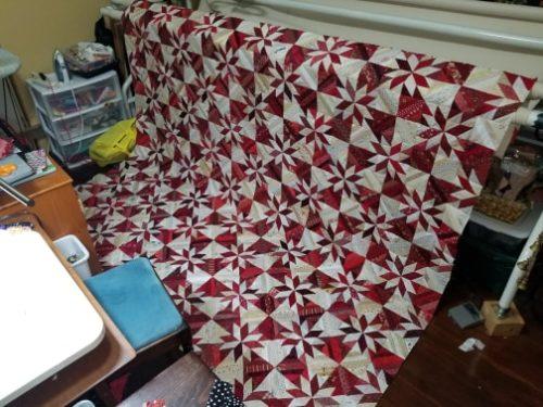 This was awesome. I used fabric to make this that otherwise would have been thrown away and got a great quilt from it! Recently I made Bonnie Hunter s Hunter Star quilt.