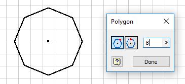 Create a 5 sides polygon. c.