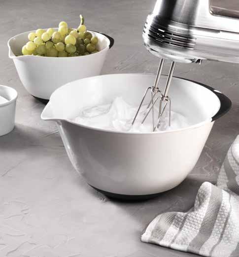 whisking eggs, mixing batter and making marinades. 3.2L and 1.6L bowls feature non-slip bottoms and nest to store. BPA Free. $18.