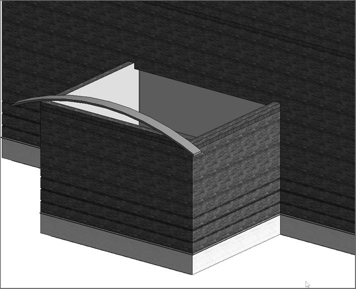 Creating Roofs by Extrusion 345 4. Click Finish Edit Mode. 5. Go to a 3D view. Your roof should look like Figure 7. 55. F I G U R E 7.