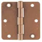 RESIDENTIAL DUTY HINGES, PLAIN BEARING 3 1 /2 x 3 1 /2 Prices are per Pair - All Hinges Supplied with Screws 91023R 3 1 /2 x 3 1 /2 Residential Duty 1/4 Radius Corner, Rust