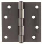 RESIDENTIAL DUTY HINGES, PLAIN BEARING 4 x 4 Prices are per Pair - All Hinges Supplied with Screws 91014FB 4 x 4 Residential Duty Square Corner, Flat Black 9103426D