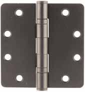 BALL BEARING HINGES 4 1 /2 x 4 1 /2 Prices are per Pair - All Hinges Supplied with Screws 940253 94025FB 4 1 /2 x 4 1 /2 Ball Bearing 1/4 Radius, Polished Brass 4