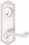 KEYED AND NON-KEYED KNOB AND LEVERSETS WITH ROPE PLATES Complete set includes Latch and Strike Plate Overall 7 1 2 Rope Knob with Rope Plate Standard 2 1 /8 Door Prep Rope Lever with Keyed Rope Plate