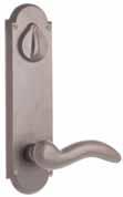 KEYED AND NON-KEYED SANDCAST LOCKS WITH STYLE #5 SIDEPLATE Complete set includes Latch and Strike Plate Overall 7 1 4 Cody Lever with Non-Keyed Style #5 Sandcast Bronze Plate Standard 2 1 /8 Door
