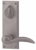 KEYED AND NON-KEYED SANDCAST LOCKS WITH RECTANGULAR SIDEPLATE Complete set includes Latch and Strike Plate Overall 7 Butte Knob with Non-Keyed Style Rectangular Sandcast Bronze Plate Standard 2 1 /8
