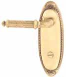 Style and Handing (LH/RH) ref P4 Ribbon & Reed Lever with Oval Beaded Plate Interior $122.00 Standard latch is 2 3 /8 backset. Specify 2 3 /4 backset if required.