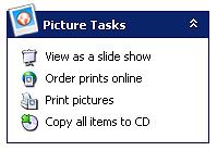 Thumbnail view is available in Windows Me, 2000, and XP. In the Thumbnail view, photos are displayed as a collection of thumbnails arranged in rows and columns.