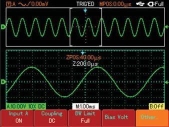 11. Window Extension Window extension can be used to zoom in a band of waveform to check image details.