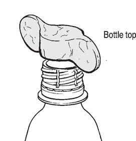 A threaded cap can be made by moulding Polymorph around a bottle top.