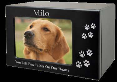 Engravable Wooden Pet Urns with Display