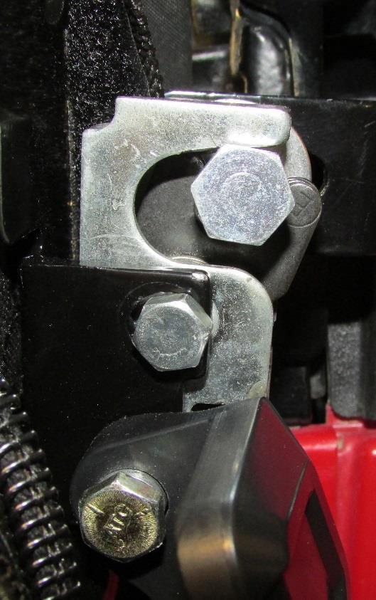 The bolt should line up in the center of the relief in the latch.