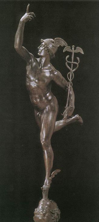 Do you see similarities between White s Flyer and contemporary representations of the Greco- Roman god Mercury, like the one at