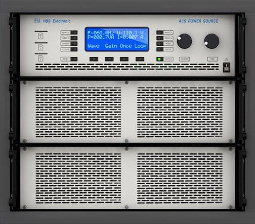 3-Phase AC/DC Power Sources ACS Series 1200 VA - 13800 VA 3-phase AC power source ACS 2400-PS Special features Overview AC- and DC operation mode Linear amplifier with THD < 0,2 % adjustable DC,