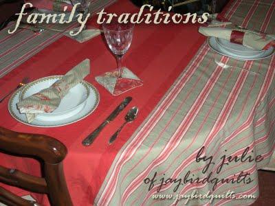 Original Recipe Family Traditions by Julie Herman This project has a history My mom has a set of napkins for the entire family.