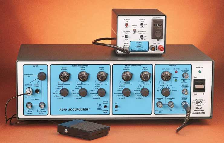 A310 Accupulser Stimulus Isolator (A360) Combining the accuracy of dig i tal electronics with the con ve nience of analog controls A pulse generator/stimulator combining the reproducibility and