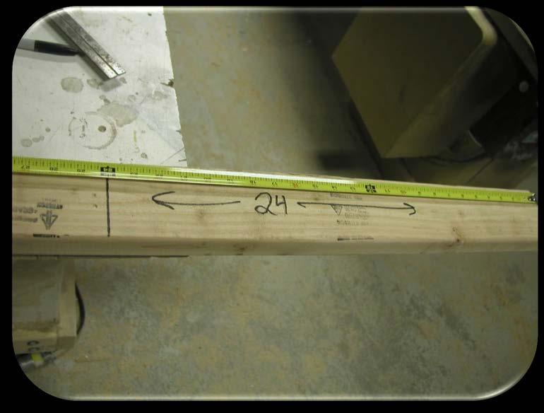 Select and Cut Lumber Cut the 2in x 4in (5cm x 10cm) lumber into the following lengths: 24in (61cm) for the