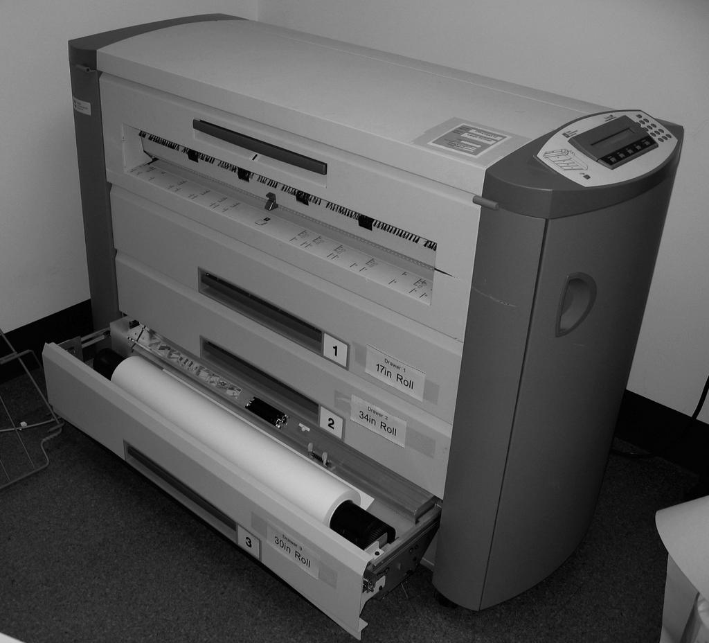 Residential Design Using AutoCAD 2018 Plotter with three paper rolls Color printer / copier 7.