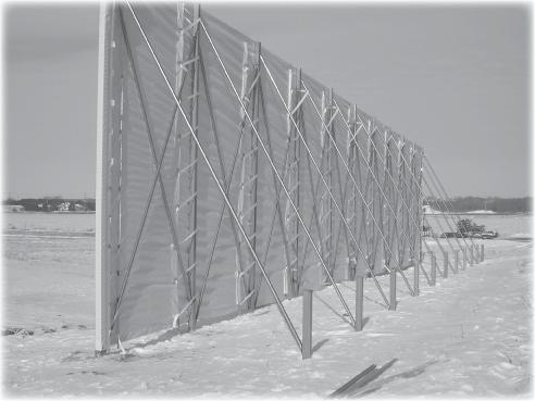 PolyMax Windbreak Wall ATTENTION: These instructions describe setting all ground post and main column posts and then installing the diagonal bracing.