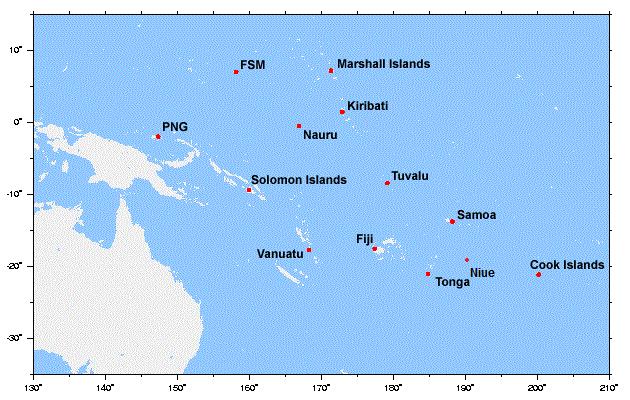 REGIONAL NETWORKS SPRGN South Pacific Regional GNSS Network 14 GNSS COR Stations 13 Pacific Island