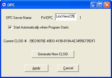 OPC Server Operation LincView OPC utilizes a standard for sharing operations operation information called OPC (OLE for Process Control).