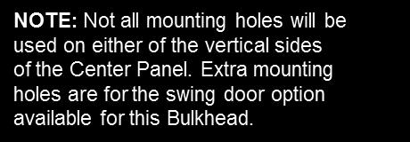 If you are using a swing door hinge kit (96901-3-01) install it now, instead of the mounting hardware.