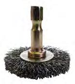 Spindle Mounted Brushes Crimped Wheel Brushes Josco Spindle Mounted Crimped Wheel Brushes are ideal for removing rust and paint and are fitted with are