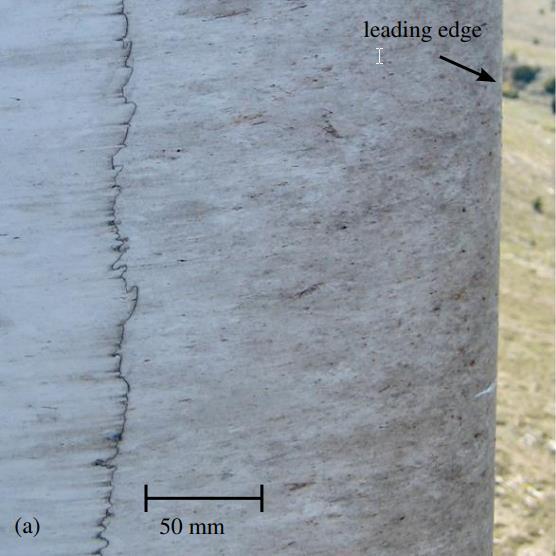 edge repair of a moderately eroded blades