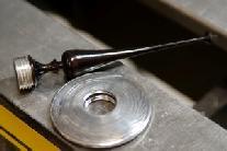 The threads will be visible when you unscrew the finial and you will want a nice shiny threaded surface.