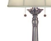Traditional FL-6720-6719-PW 62" TL-6362-6719-PW 37" FL-6720-6719-PW Floor Lamp Pewter 62" Off White Camelot 20X20X11 Double Pull Chain 100 W MX Each
