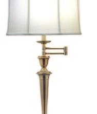 Floor Lamp urnished rass 66" Off White Camelot
