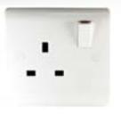 WITH LIGHT, SINGLE POLE 13A DOUBLE SWITCH SOCKET