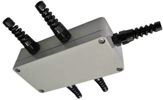 Junction Box JB02C-4-WB Junction Box fitted with electronic board for junction and equalisation of 4 and 6 load cells. Fully encapsulated, water proof and moisture proof.