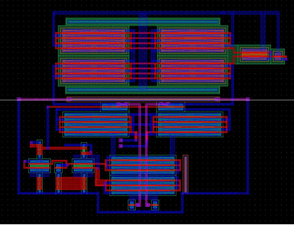 5. Circuit Layout Figure 11: Op-Amp Layout with the biasing