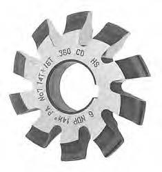 Milling Cutters Involute Gear Cutters, 20 Part number series 5-862- Module of