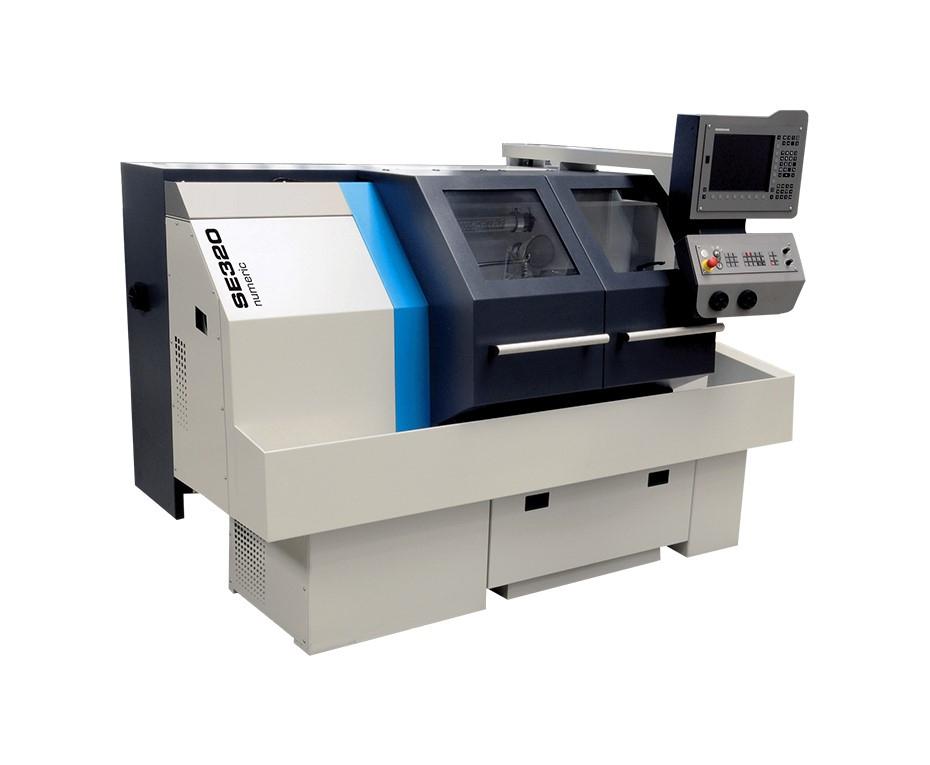 CYCLE-CONTROLLED PRECISION LATHE SE 320 NUMERIC Description The SE 320 NUMERIC machine is a universal CNC-lathe machine with digitally controlled drives and a cycle control for the processing of