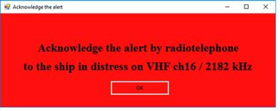 Distress Acknowledgement on VHF DSC ) from Coast Station Received Distress Alert on VHF RTL, ch. 16 VHF Is Distress alert received on DSC? YES 20 40 60 Received Distress Announcement on VHF RTL, ch.