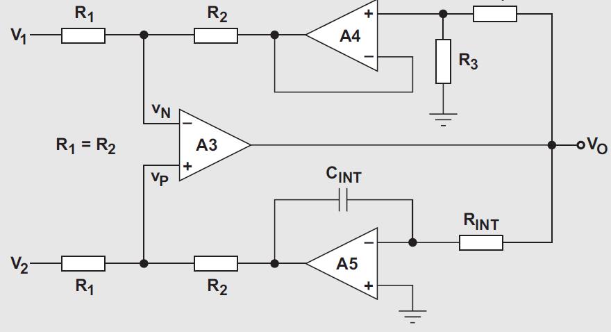 Rejection of the differential DC signal One way to reject DC differential signal is to add a buffered voltage divider and a low pas filter in the output stage of the instrumentation amplifier.