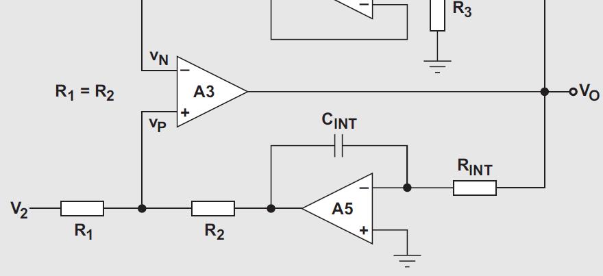 oltagesattheop-ampinputscanbeexpressedas: After equating potentials at the inputs of the op-amp A3, we get the expression for the voltage gain: Rejection