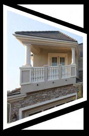 Constructed from pultruded fiberglass, the rails and newel posts are made with some of