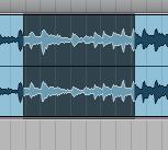 Choose a region to work on, and make a selection by clicking and dragging, so it looks like this: Because you have selected more than just a single point in the audio, when you cut this region up
