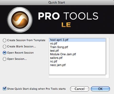 Every time you start creating a new song in Pro Tools, that s called a session, and has the file extension PTF.